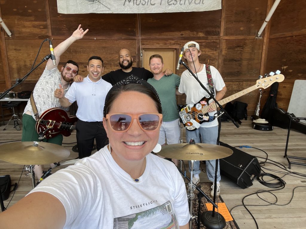 Hampton Beach Christian Music Festival — Shelby Patterson & her band selfie